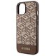 Guess case for iPhone 14 Plus 6,7&quot; GUHMP14MHGCFSEW brown harcase Magsafe Gcube PU Stripes 3666339112479