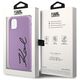 Karl Lagerfeld case for iPhone 11 / Xr KLHCN61SKSVGU purple hardcase Silicone Signature 3666339130602