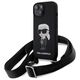 Karl Lagerfeld case for iPhone 15 6,1&quot; KLHCP15SSCBSKNK hardcase black Crossbody Silicone Ikonik 3666339167431