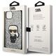 Karl Lagerfeld case for iPhone 14 Plus 6,7&quot; KLHCP14MGFKPG silver HC Glitter Flakes Ikonik 3666339077402