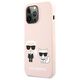 Karl Lagerfeld case for iPhone 13 Pro / 13 6,1&quot; KLHCP13LSSKCI hard case light pink Silicone Karl & Choupette 3666339027193