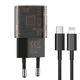 XO Clear wall charger CE05 PD 30W QC 3.0 18W 1x USB 1x USB-C brown + USB-C - Lightning cable 6920680832682