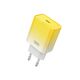 XO wall charger CE18 PD 30W 1x USB-C yellow-white + cable USB-C - Lightning 6920680851768