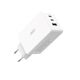 XO wall charger CE13 PD QC 3.0 65W 1x USB 2x USB-C white + USB-C - USB-C cable 6920680844289