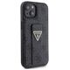 Guess case for iPhone 15 6,1&quot; GUHCP15SPGS4TDK black HC GRIPSTAND PU 4G TRIANGLE STRASS 3666339197292