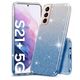 Case SAMSUNG GALAXY S21+ PLUS Glitter silver & blue 5904161110910