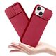 Case IPHONE 14 PLUS Silicone with Camera Cover Nexeri Silicone Lens burgundy 5904161128984