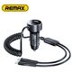 Car Charger 52,5W QC USB + PD USB-C + Cable Lightning + USB-C Remax Saga Series RCC336 black 6954851206231