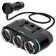 Car Cigarette Lighter Socket Splitter B39 Type C - 3 sockets + 2xUSB - 2,1A 100W with display and cable 6959828210051