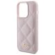 Guess case for iPhone 15 Pro 6,1&quot; GUHCP15LPSQSQSP pink HC PU Quilted Metal Logo 3666339149765