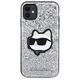 Karl Lagerfeld case for iPhone 11 / XR KLHCN61G2CPS silver hardcase Glitter Choupette Patch 3666339170035