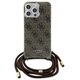 Guess case for  iPhone 15 Pro 6,1&quot; GUHCP15LHC4SEW HC CROSSBODY CORD 4G PRINT BROWN 3666339148089