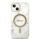 Guess set case + charger for iPhone 14 Plus 6,7&quot; GUBPP14MHMEACSH white hard case Marble MagSafe 3666339103194