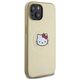 Original Case IPHONE 13 / 14 / 15 Hello Kitty Hardcase Leather Kitty Head MagSafe (HKHMP14SPGHCKD) gold 3666339189020