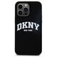 Original Case APPLE IPHONE 15 PRO MAX DKNY Hardcase Liquid Silicone White Printed Logo MagSafe (DKHMP15XSNYACH) black 3666339266721