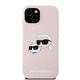 Karl Lagerfeld case for iPhone 15 6,1&quot; KLHMP15SSKCHPPLP pink HC Magsafe silicone sil double heads print 3666339256845