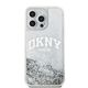 DKNY case for iPhone 15 Pro Max 6,7&quot; DKHCP15XLBNAET white HC liquid glitters w arch logo 3666339270926