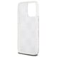 DKNY case for iPhone 15 Pro Max 6,7&quot; DKHCP15XLCPEPP white HC liquid glitters w checkered pattern 3666339271206