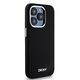 DKNY case for iPhone 15 Pro 6,1&quot; DKHMP15LSMCHLK black HC Magsafe silicone w horizontal metal logo 3666339265731