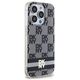 DKNY case for iPhone 15 Pro 6,1&quot; DKHMP15LHCPTSK black HC Magsafe pc tpu checkered pattern w printed stripes 3666339269371