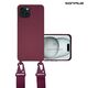 Θήκη Σιλικόνης με Strap CarryHang Sonique Apple iPhone 15 Plus Μπορντώ - Sonique - Μπορντώ - iPhone 15 Plus