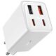 Baseus Charger for 2x USB Socket, 2x Type-C, 65W + Type-C to Type-C Cable - Baseus (P10162701213-00) - White 6932172644437 έως 12 άτοκες Δόσεις