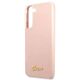 Original Case SAMSUNG GALAXY S22+ PLUS Guess Hardcase Silicone Script Metal Logo (GUHCS22MLSLMGPP) light pink 3666339042455