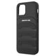 Case IPHONE 12 PRO MAX Mercedes AMG Hardcase Leather Debossed Lines (AMHCP12LGSEBK) black 3666339013943