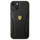 Original Case IPHONE 14 PLUS Ferrari Hardcase Leather Stamp Sides (FEHCP14MRBUK) black 3666339062453