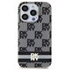 Original Case IPHONE 14 PRO DKNY Hardcase IML Checkered Mono Pattern & Printed Stripes MagSafe (DKHMP14LHCPTSK) black 3666339269333