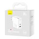 Baseus GaN5 Pro USB-C + USB wall charger, 100W  + 1m cable (white) 6932172608965