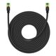 Braided network cable cat.8 Baseus Ethernet RJ45, 40Gbps, 15m (black) 6932172646769