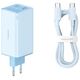 Baseus Charger 2x USB, 2x Type-C, 100W + Type-C Cable, 100W, 20V, 5A, 1m - Baseus GaN6 Pro (P10162705312-00) - Blue 6932172644482 έως 12 άτοκες Δόσεις