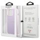 Original Case IPHONE 13 PRO Guess Saffiano Hot Stamp & Metal Logo (GUHCP13LPSASBPU) purple 3666339047863