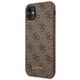 Original Case IPHONE 11 Guess Hard Case 4G Metal Gold Logo (GUHCN61G4GFBR) brown 3700740493915