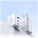 Wall Charger 65W 2x USB Type C PD + 1x USB QC Duzzona T1 white 6934913042472