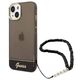 Original Case IPHONE 14 PLUS Guess Hardcase Translucent Pearl Strap black 3666339064174