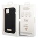 Original Case IPHONE 14 PLUS Guess Hard Case Silicone Logo Plate MagSafe black 3666339070236