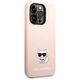 Original Case IPHONE 14 PRO MAX Karl Lagerfeld Hardcase Silicone Choupette Body light pink 3666339076665