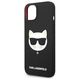 Original Case IPHONE 14 PLUS Karl Lagerfeld Hardcase Silicone Choupette Head Magsafe black 3666339077921