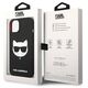 Original Case IPHONE 14 PLUS Karl Lagerfeld Hardcase Silicone Choupette Head Magsafe black 3666339077921