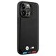 Original Case IPHONE 14 PRO BMW Leather Stamp Tricolor MagSafe (BMHMP14L22PTDK) black 3666339089320