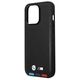 Original Case IPHONE 14 PRO BMW Leather Stamp Tricolor MagSafe (BMHMP14L22PTDK) black 3666339089320