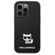 Original Case IPHONE 14 PRO Karl Lagerfeld Hardcase Silicone Choupette Body (KLHCP14LSLCTBK) black 3666339076573