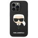 Original Case IPHONE 14 PRO MAX Karl Lagerfeld Hardcase Silicone Karl`s Head (KLHCP14XSLKHBK) black 3666339085438