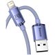 Baseus Crystal Shine cable USB to Lightning, 2.4A, 2m (purple) 6932172602734