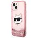 Original Case IPHONE 14 PLUS Karl Lagerfeld Hardcase Glitter Choupette Head (KLHCP14MLNCHCP) pink 3666339086978