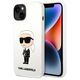 Original Case IPHONE 14 Karl Lagerfeld Hardcase Silicone Ikonik (KLHCP14SSNIKBCH) white 3666339086602