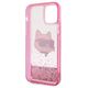 Original Case IPHONE 12 / 12 PRO Karl Lagerfeld Hardcase Glitter Choupette Head (KLHCP12MLNCHCP) pink 3666339119065