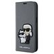 Original Case IPHONE 14 Karl Lagerfeld Bookcase Saffiano Karl & Choupette (KLBKP14SSANKCPG) silver 3666339122829